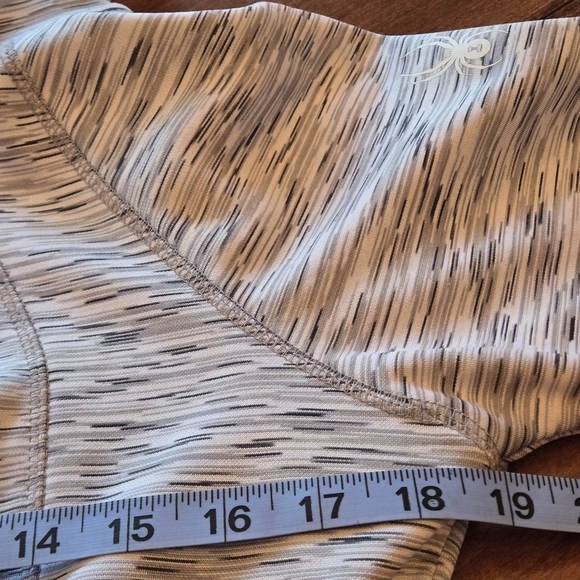 Spyder Active Women's L Mottled Gray Hooded Top Long Sleeve Full Zip Logo_FLAW - Picture 12 of 16